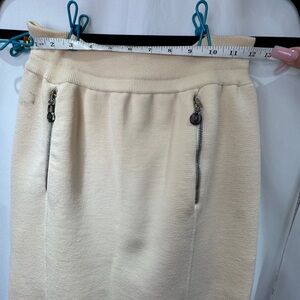 Gianfranco Ferre Cream Midi Pencil Skirt for Work